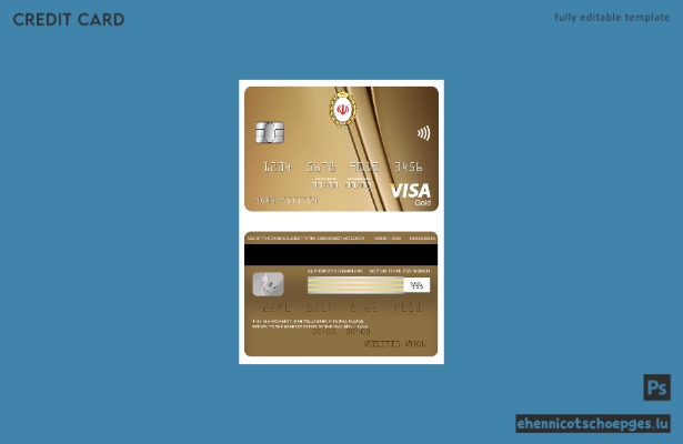 Beispielvorschau der Iran Melli Bank Visa Goldkarte
